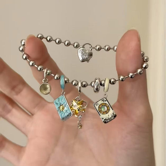 Tarot Mystery Retro Vintage Sun Moon Star Bracelet Unique Design High-end Bracelet for Women